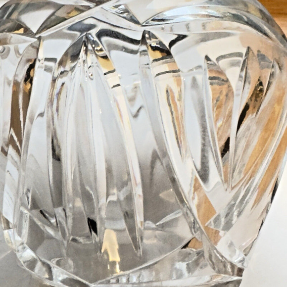 Vintage Cut Crystal Bud Vase Decorative Clear Glass Home Decor Flowers 4.25 in - Picture 8 of 9